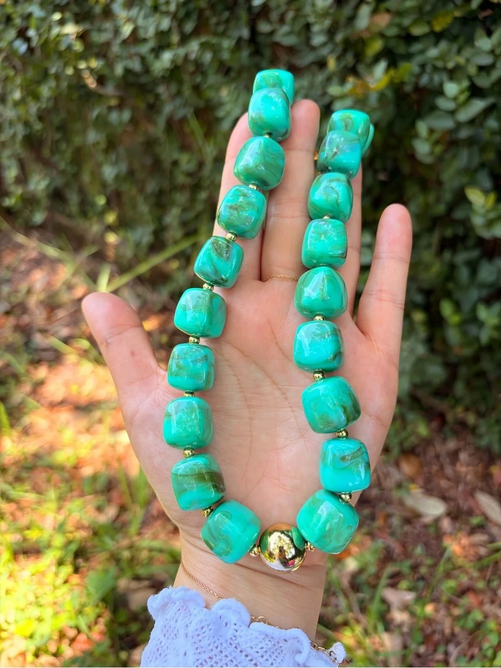 New! Turquoise Bead Necklace - Jewelry